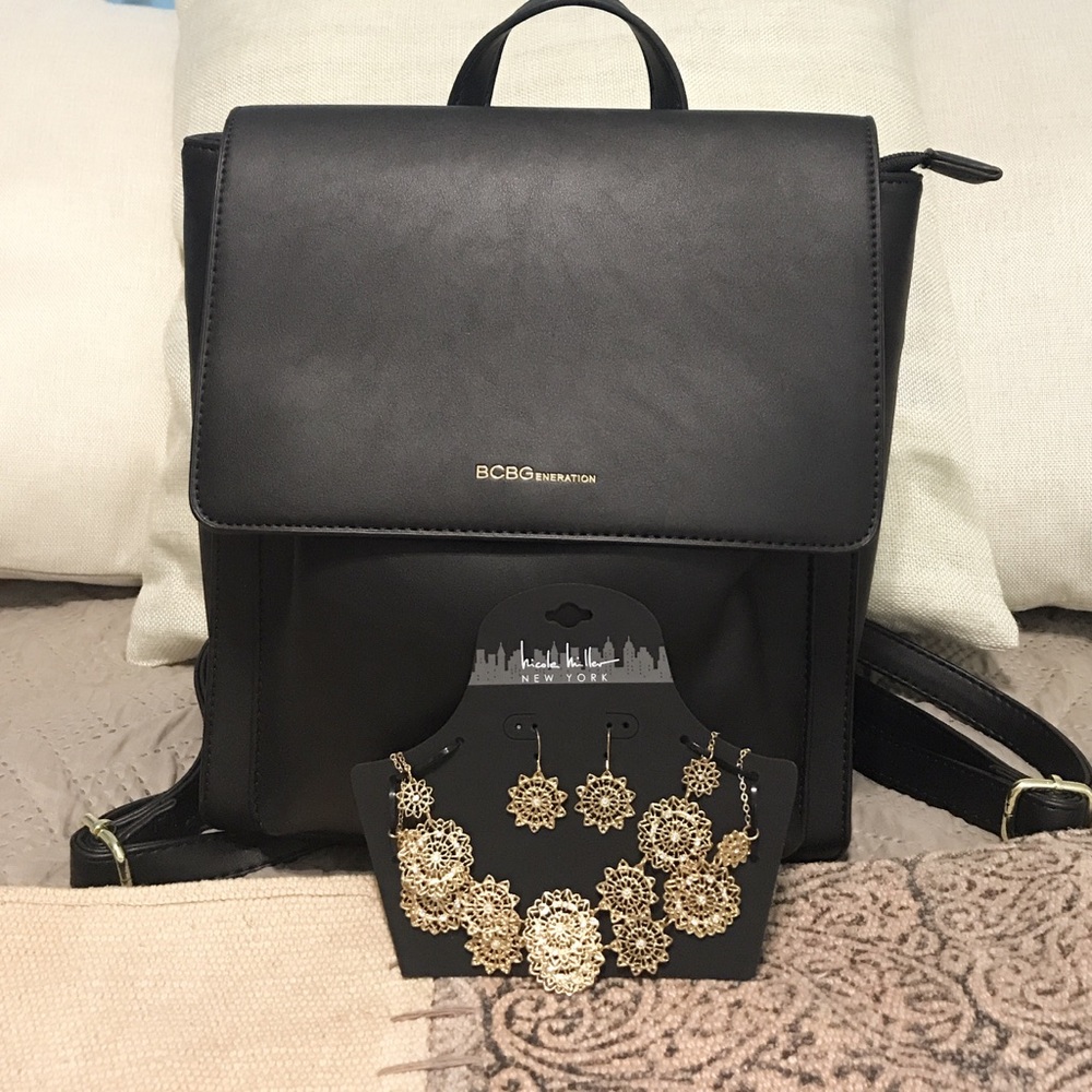 BCBG New Black Backpack